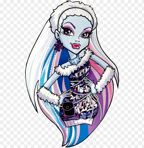monster high shiver with monster high abbey bominable - abbey bominable PNG with clear background set