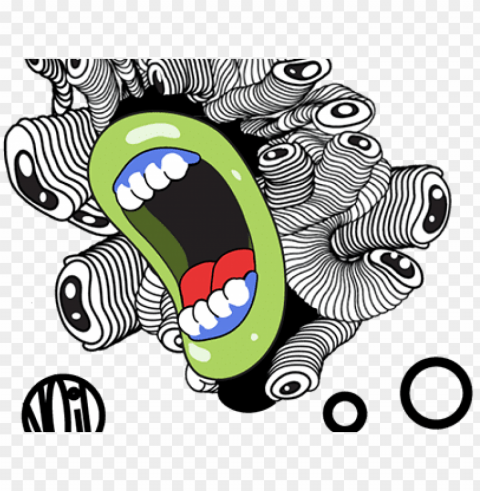 monster stickers - sticker PNG Graphic with Isolated Design