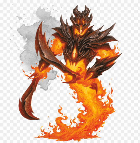 Monsters For Dungeons Dragons - Dd 5e Fire Elemental Myrmido Transparent Background Isolated PNG Design Element