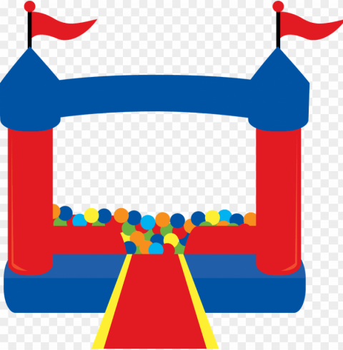 moon - bounce - bouncy house clipart Clean Background Isolated PNG Image