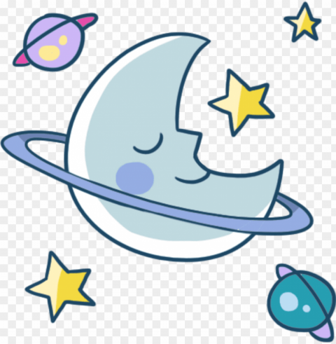 moon cute star night sleep meteor planet colorful galax - slee PNG artwork with transparency PNG transparent with Clear Background ID c52d3696