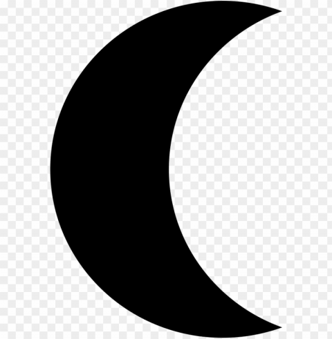 moon phase black crescent shape vector - half moon vector PNG clipart
