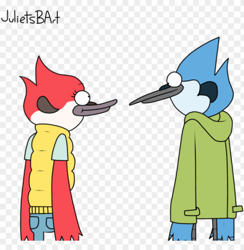 mordecai and margaret looking eachother-ydb519 - regular show mordecai and margaret PNG images with transparent backdrop
