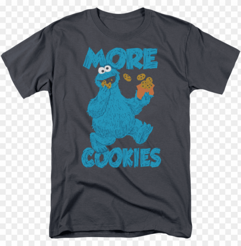 more cookies sesame street t-shirt - t-shirt sesame street- more cookies s t-shirt Isolated Character on Transparent PNG