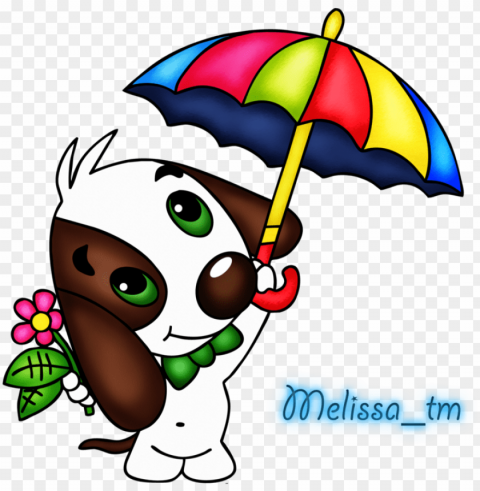 more like cute dog with umbrella by melissa-tm PNG with no bg