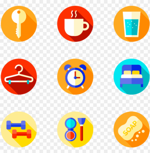 morning routine 50 icons - morning icon PNG Image with Clear Background Isolated