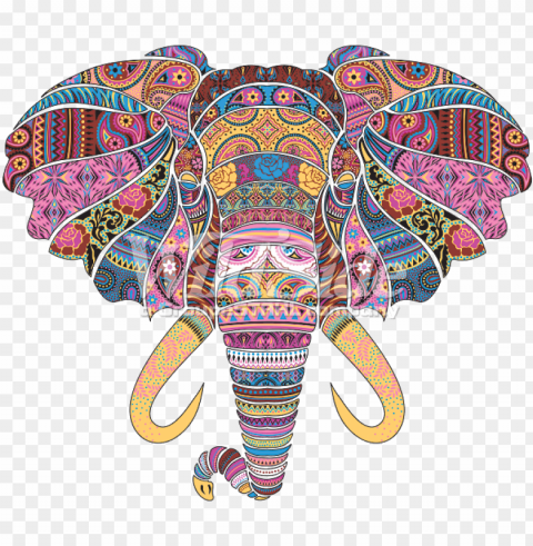 mosaic elephant PNG design