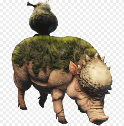 mosswine - pork chops - monster hunter world behemoth PNG Image with Isolated Subject