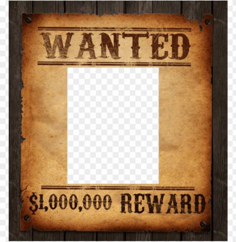 most wanted photo poster frame - wanted poster Transparent PNG image free