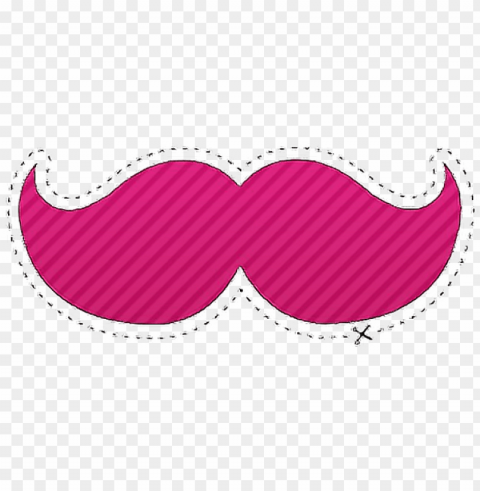 mostacho sticker - cut out moustache Isolated Element with Transparent PNG Background