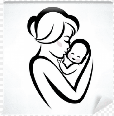 mother and baby drawi Isolated Element in HighResolution Transparent PNG