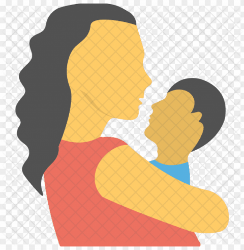 mother and son icon - mother's day icon Isolated Design Element on Transparent PNG