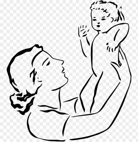 mother infant childline art - make a poster on mothers day Isolated Icon in HighQuality Transparent PNG