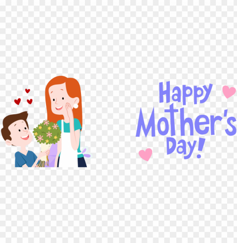 mothers day decorative free and- happy mothers day Isolated Character in Transparent Background PNG