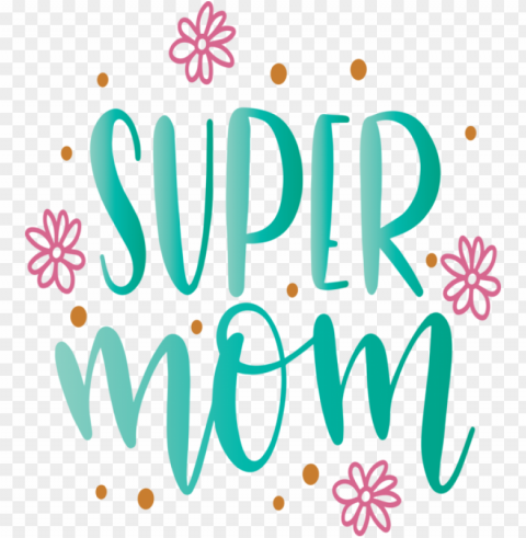 Mother's Day Design Logo Line for Super Mom for Mothers Day PNG graphics with clear alpha channel selection