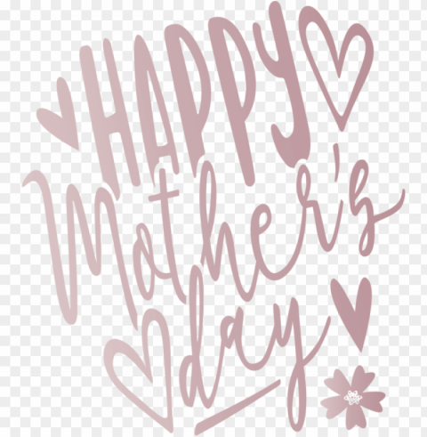 Mother's Day Font Text Calligraphy for Mothers Day Calligraphy for Mothers Day PNG Illustration Isolated on Transparent Backdrop