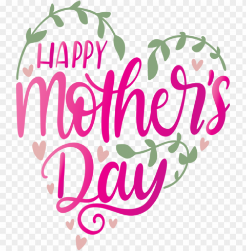 Mother's Day Font Text Pink for Mothers Day Calligraphy for Mothers Day PNG Image Isolated with Transparent Clarity