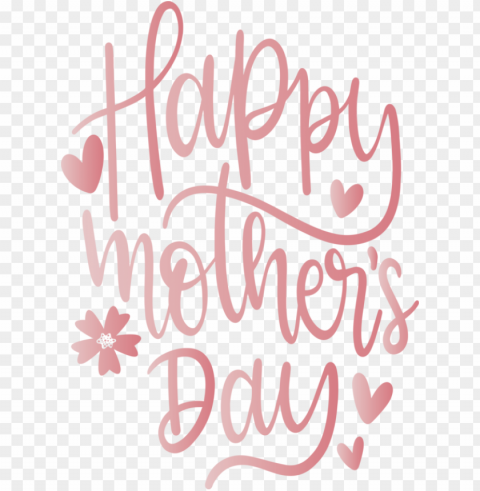 Mother's Day Font Text Pink for Mothers Day Calligraphy for Mothers Day PNG images with transparent elements