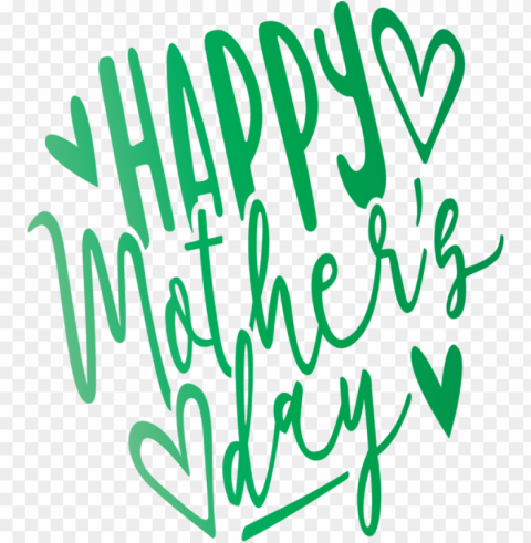 Mother's Day Green Font Text for Mothers Day Calligraphy for Mothers Day PNG images with clear alpha channel broad assortment