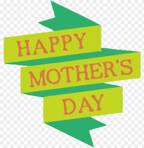 Mother's Day Green Text Font for Happy Mother's Day for Mothers Day Isolated Item with Transparent Background PNG
