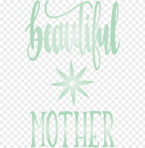 Mother's Day Green Text Font for Mothers Day Calligraphy for Mothers Day PNG files with transparent backdrop complete bundle