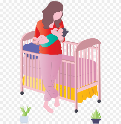 Mothers Day Infant Bed Furniture Baby Products For Happy Mothers Day For Mothers Day PNG Graphic With Isolated Clarity