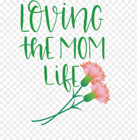 Mothers Day Leaf Cut Flowers Plant Stem For Love You Mom For Mothers Day PNG File Without Watermark