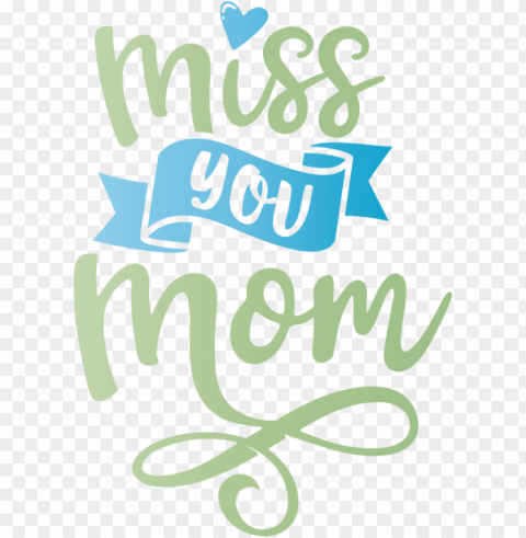 Mother's Day Logo Design Font for Miss You Mom for Mothers Day PNG images with high-quality resolution