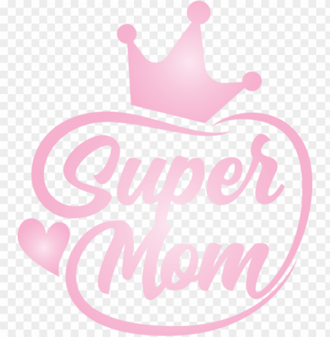 Mother's Day Logo Design Pink M for Super Mom for Mothers Day PNG images with no background free download