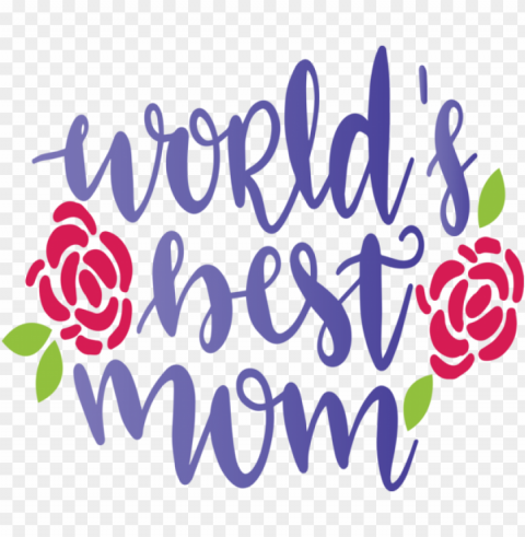 Mother's Day Logo Font Flower for Mothers Day Calligraphy for Mothers Day PNG clear background