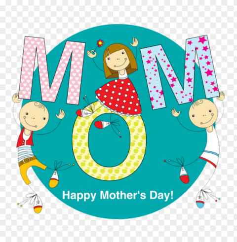 Mothers Day Mother Child Point Area for Mothers Day Isolated Object on Transparent Background in PNG