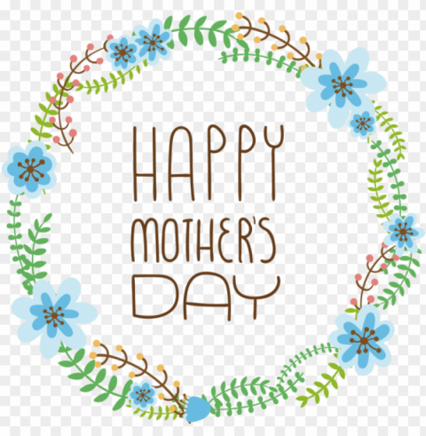 Mothers Day Mother Wreath Area Text For Mothers Day Isolated Object On Clear Background PNG