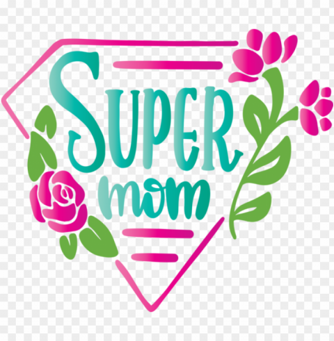 Mother's Day Petal Floral design Leaf for Super Mom for Mothers Day PNG files with no background assortment