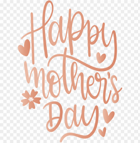 Mother's Day Text Font Line for Mothers Day Calligraphy for Mothers Day PNG cutout