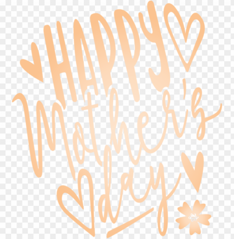 Mother's Day Text Font Line for Mothers Day Calligraphy for Mothers Day PNG Image with Transparent Isolated Graphic