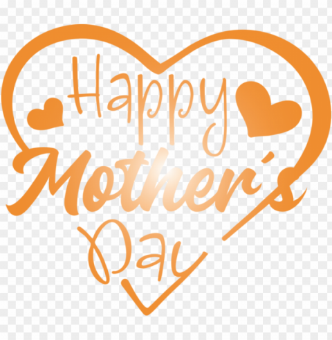 Mother's Day Text Font Orange for Mothers Day Calligraphy for Mothers Day PNG clipart