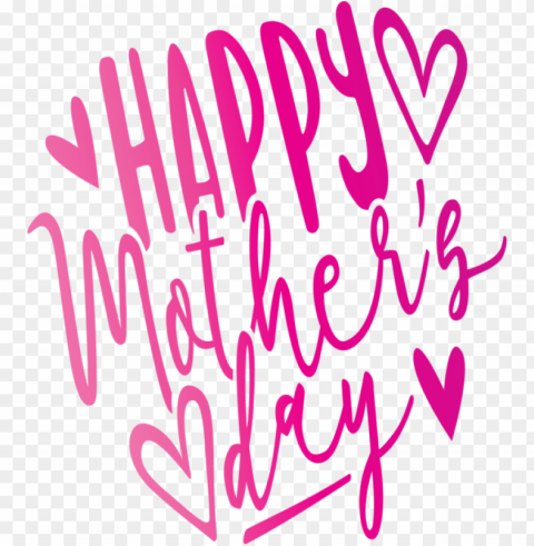 Mothers Day Text Font Pink For Mothers Day Calligraphy For Mothers Day PNG Image With Isolated Graphic Element