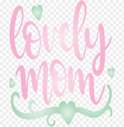 Mother's Day Text Font Pink for Mothers Day Calligraphy for Mothers Day PNG image with no background