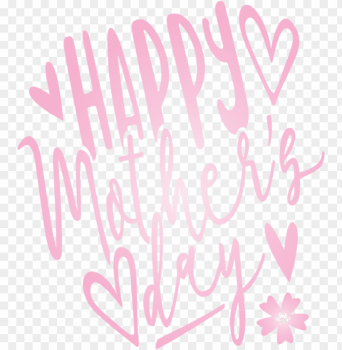 Mother's Day Text Font Pink for Mothers Day Calligraphy for Mothers Day PNG images with alpha transparency bulk