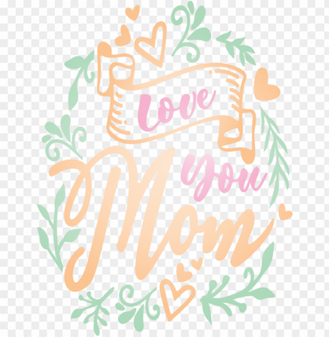 Mother's Day Text Font Plant for Mothers Day Calligraphy for Mothers Day PNG images with no background needed