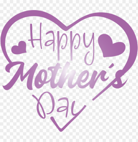 Mother's Day Text Font Purple for Mothers Day Calligraphy for Mothers Day PNG Image with Clear Background Isolation