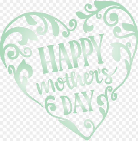 Mother's Day Text Heart Font for Mothers Day Calligraphy for Mothers Day PNG images with no background essential