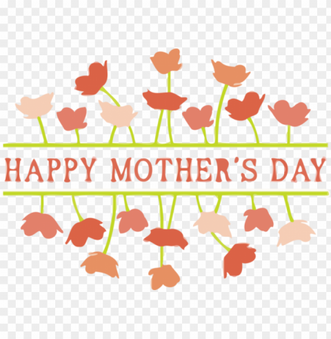 Mothers Day Text Orange Leaf For Happy Mothers Day For Mothers Day Isolated Item With Clear Background PNG