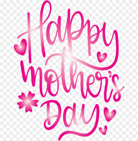 Mother's Day Text Pink Font for Mothers Day Calligraphy for Mothers Day PNG images with clear backgrounds