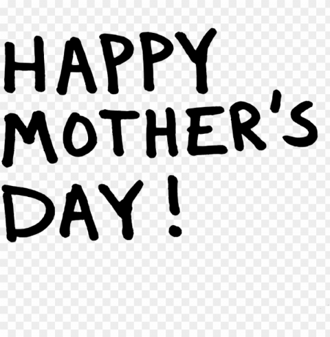 mother's dayblack line - happy mothers day text PNG graphics with alpha transparency bundle