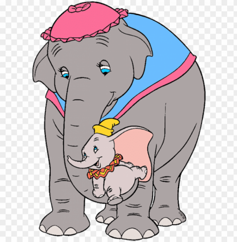 mother's dayindian mom - mrs jumbo and dumbo PNG Isolated Object with Clarity