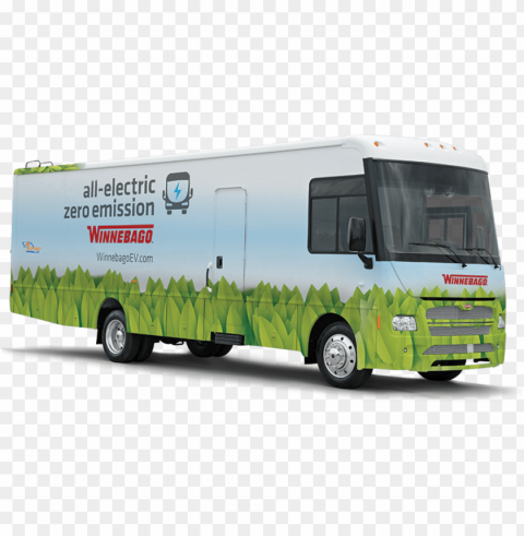 motiv epic 6 on ford f53 platform truck - electric winnebago Clear Background PNG Isolated Design