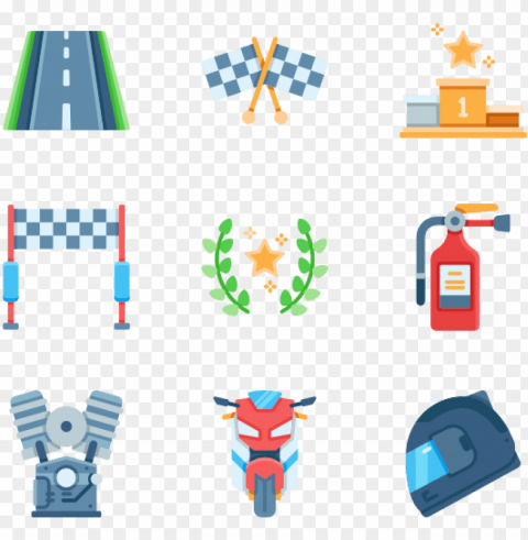 motor sports 50 icons - icon PNG with transparent background free