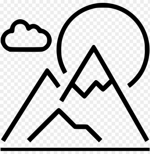 mountain landscape comments - mountains line icon High-quality PNG images with transparency