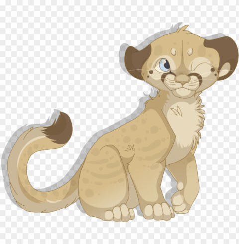 mountain lion cub by mbpanther - mountain lion drawing cute Isolated Object in HighQuality Transparent PNG